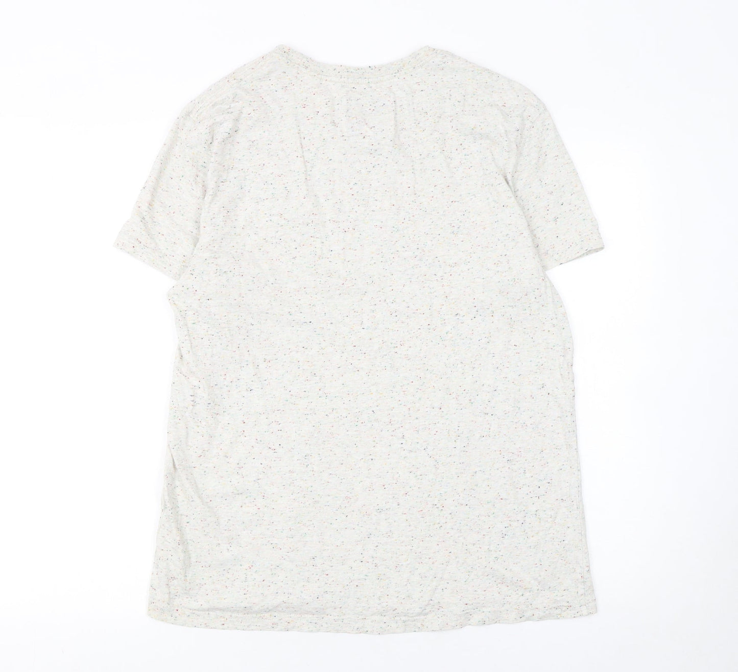 Jack Wills Men's Beige Speckled Slim Fit Crew Neck T-Shirt L