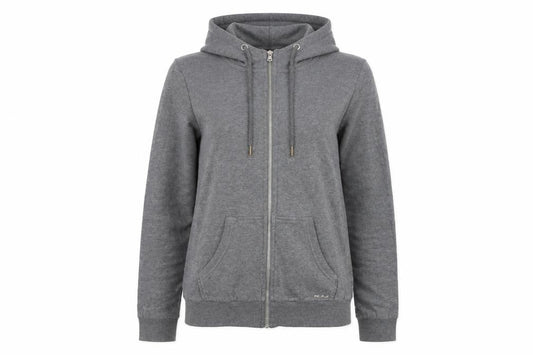 Cluivin Women’s Grey Full Zip Hoodie Size S Cotton Blend Casual