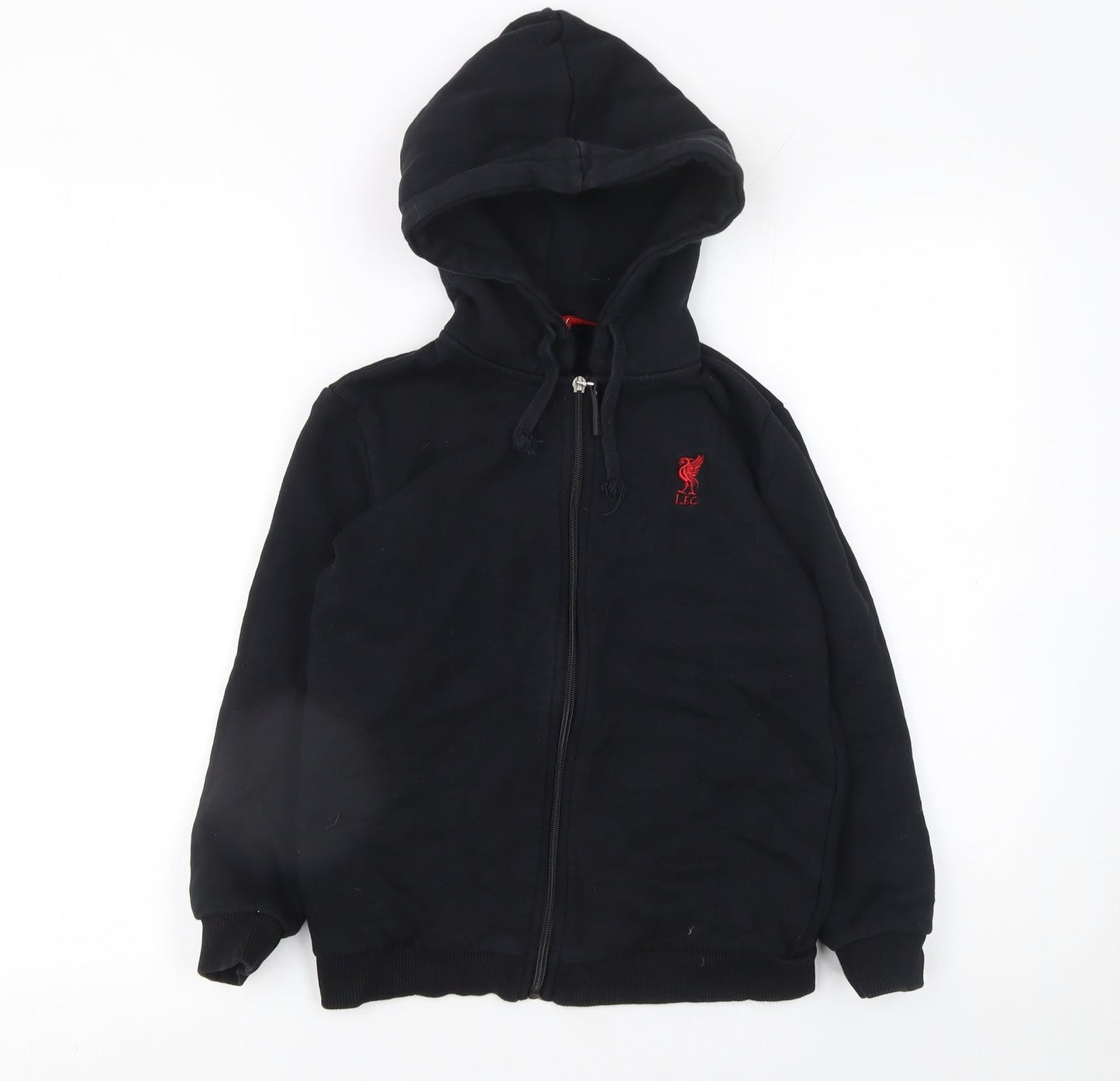 L.F.C. Boys Black Full Zip Fleece Hoodie 9-10 Years Football Logo