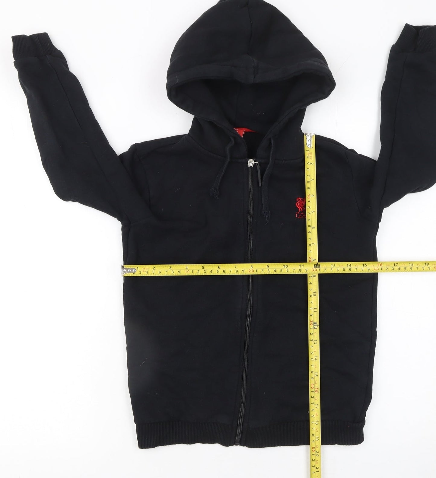 L.F.C. Boys Black Full Zip Fleece Hoodie 9-10 Years Football Logo