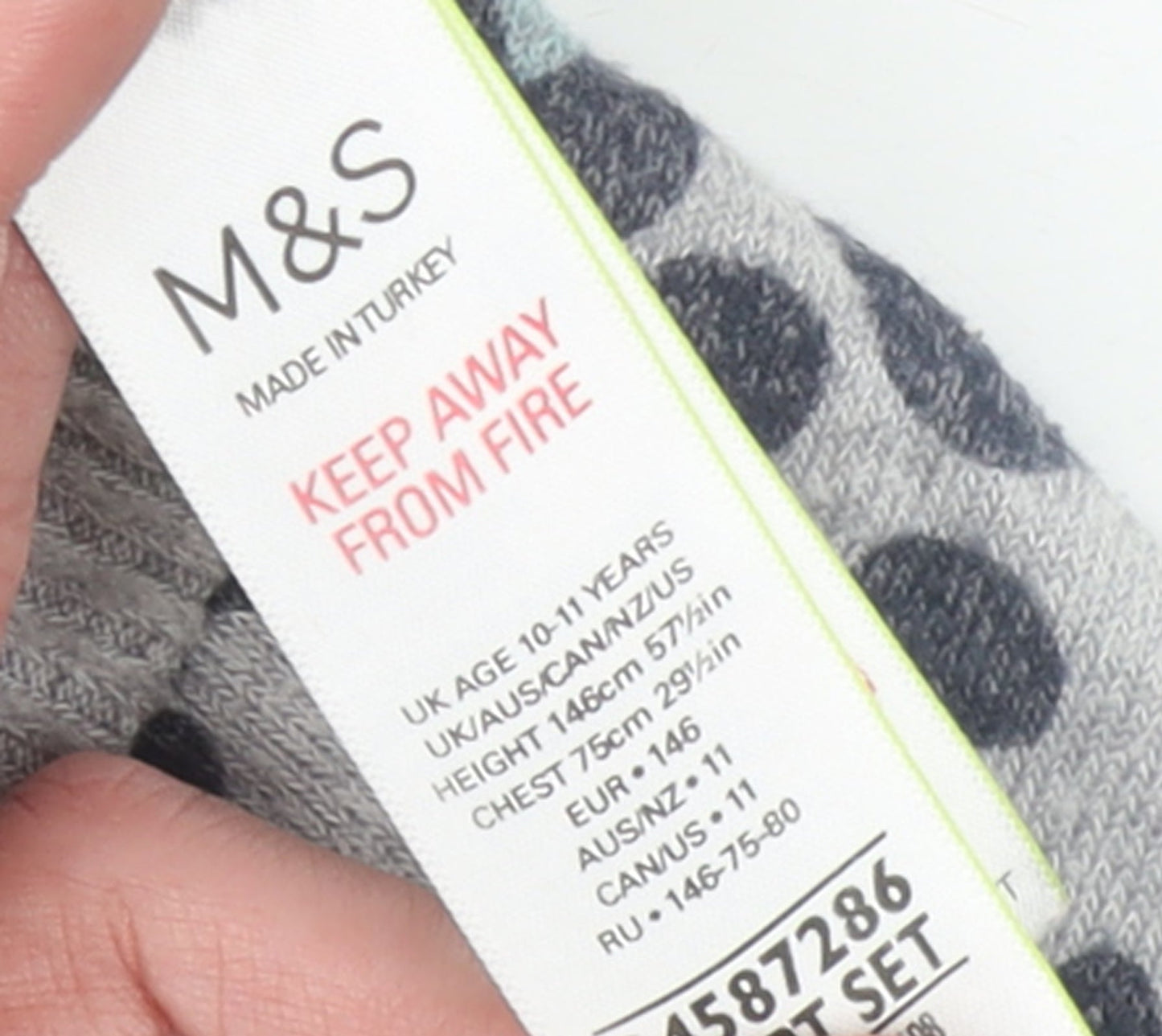 Marks and Spencer Girls Grey Animal Print Pullover Jumper 10-11 Years