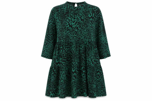 Dorothy Perkins Women’s Green Animal Print Shift Dress Size 14