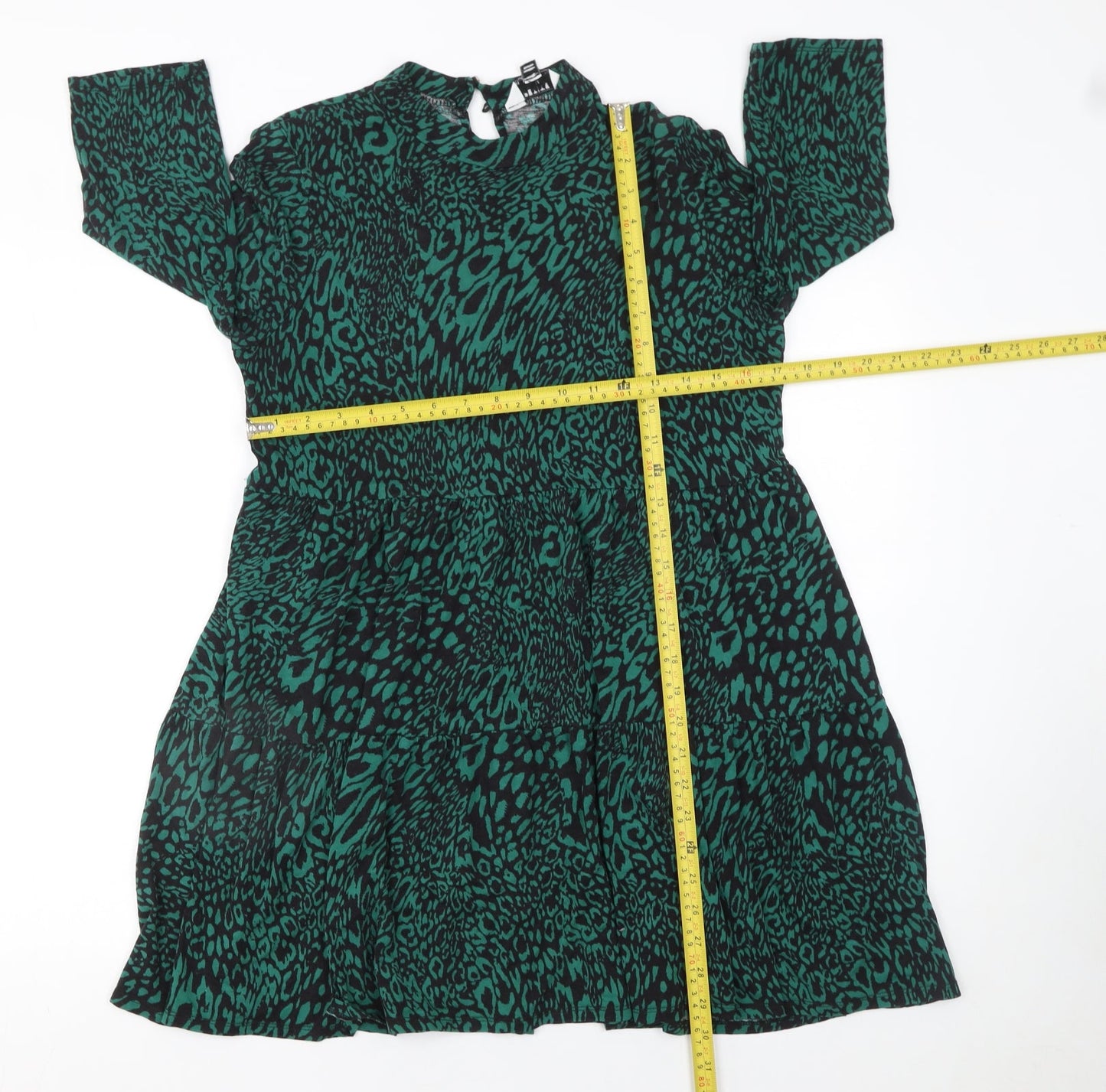 Dorothy Perkins Women’s Green Animal Print Shift Dress Size 14