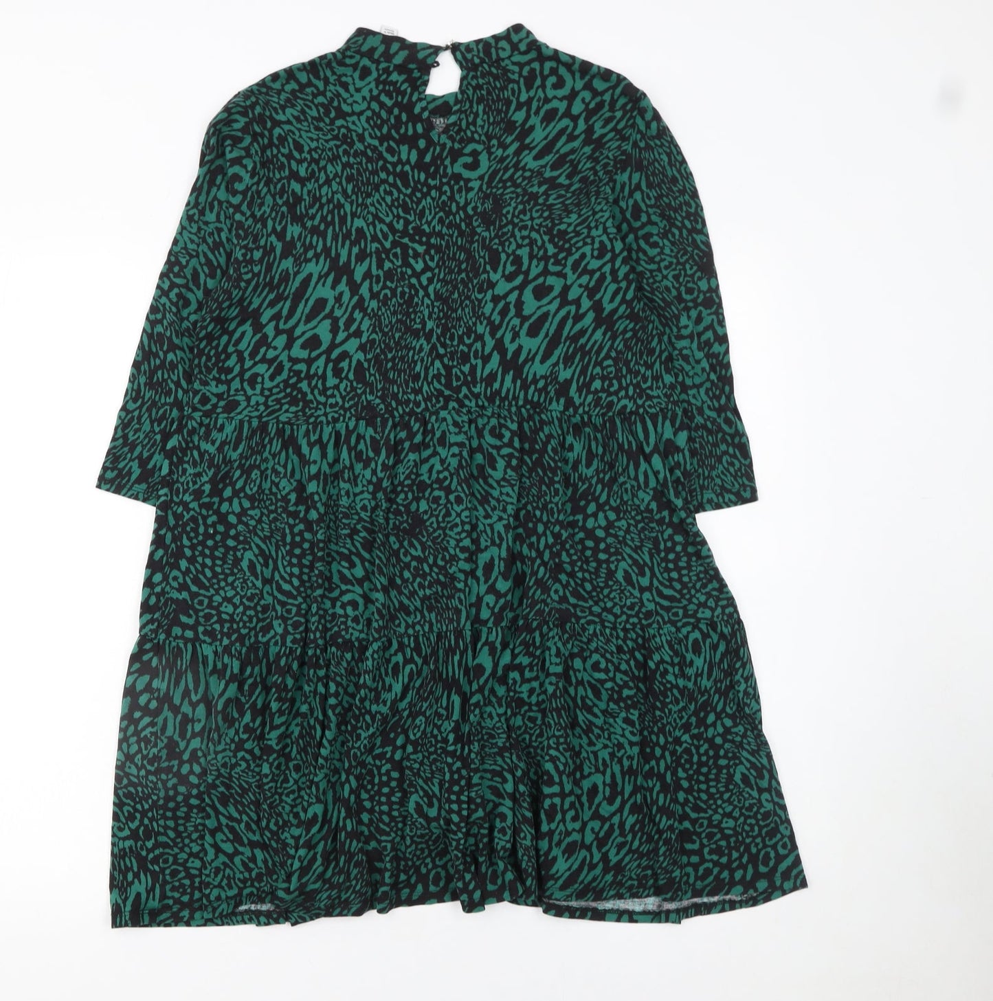 Dorothy Perkins Women’s Green Animal Print Shift Dress Size 14