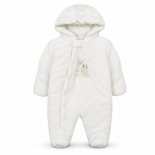 St Bernard Unisex Baby Ivory Fleece Hooded Coverall 6-9 Months