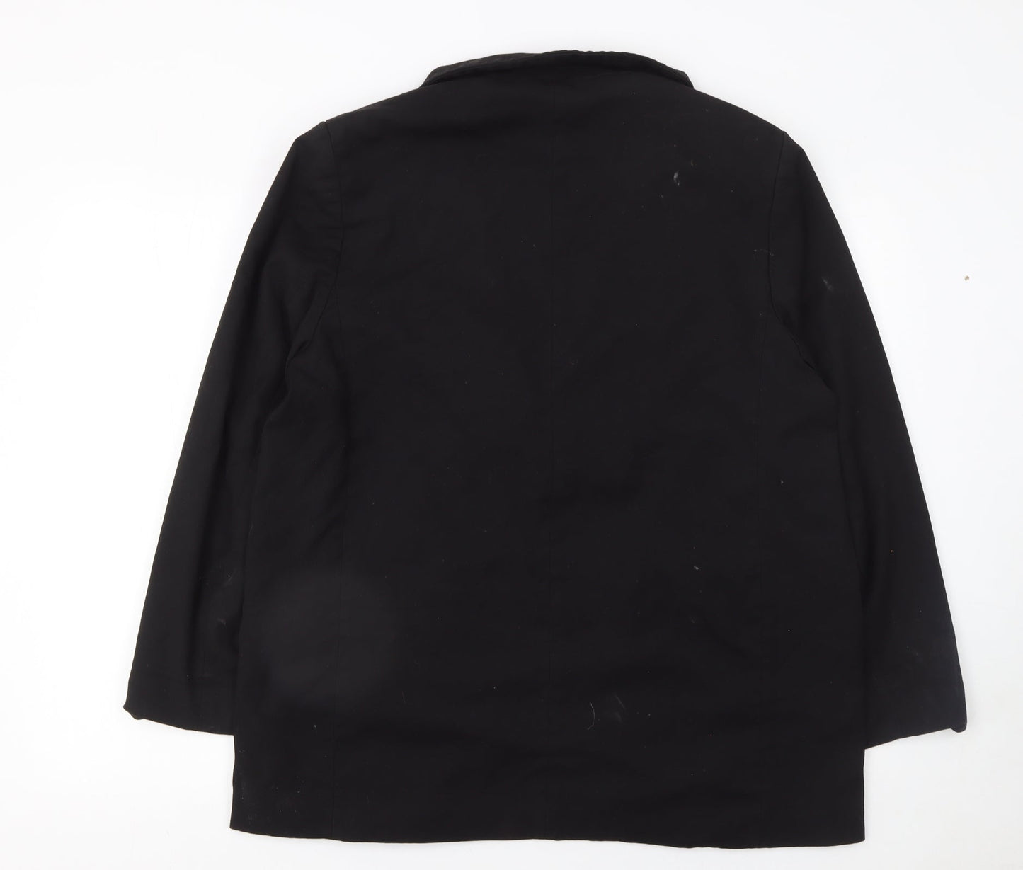 H&M Women's Black L Regular Fit Two-Button Blazer Jacket