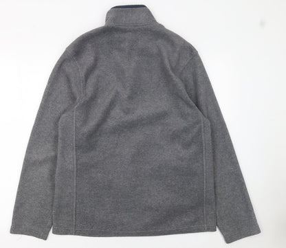 Old Navy Men's Grey Fleece 1/4 Zip Pullover Jacket M