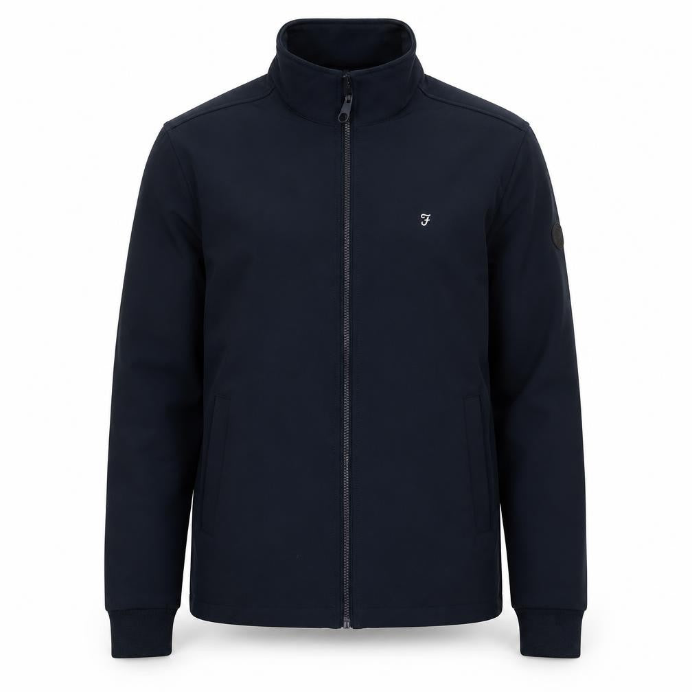 Farah Men's Blue Softshell Jacket Size S Regular Fit Zip Up