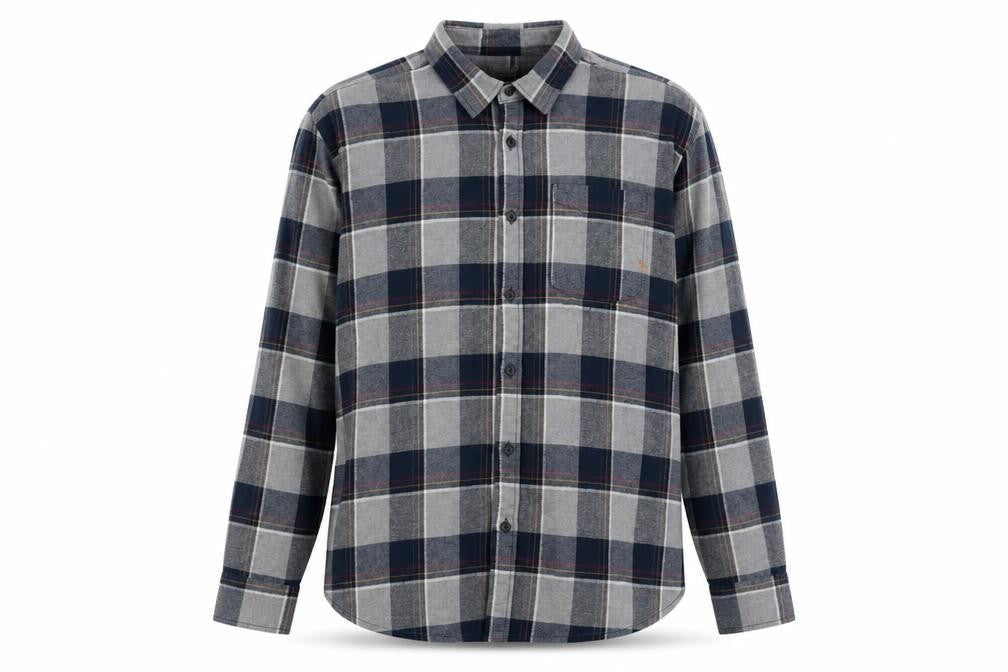 Jack & Jones Men's Blue Checked Flannel Button-Up Shirt XXL