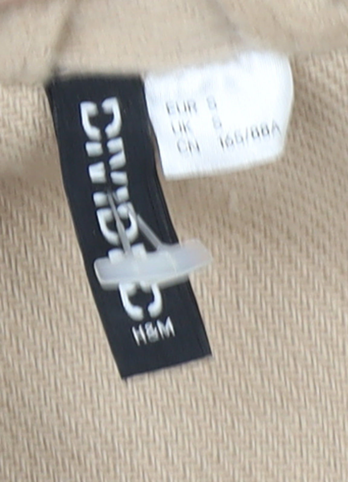 H&M Women Beige Mid-Length Button Basic Jacket Size S
