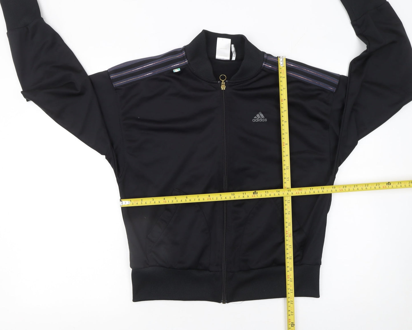 Adidas Womens Black Full Zip Climalite Sweatshirt Size S