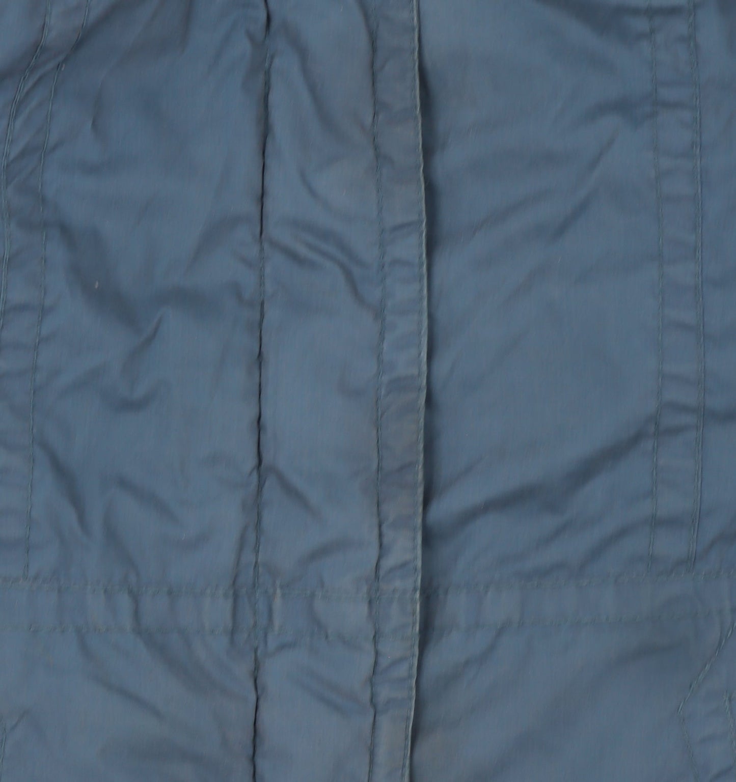 H&M Women's Blue Hooded Lined Parka Jacket Size 10