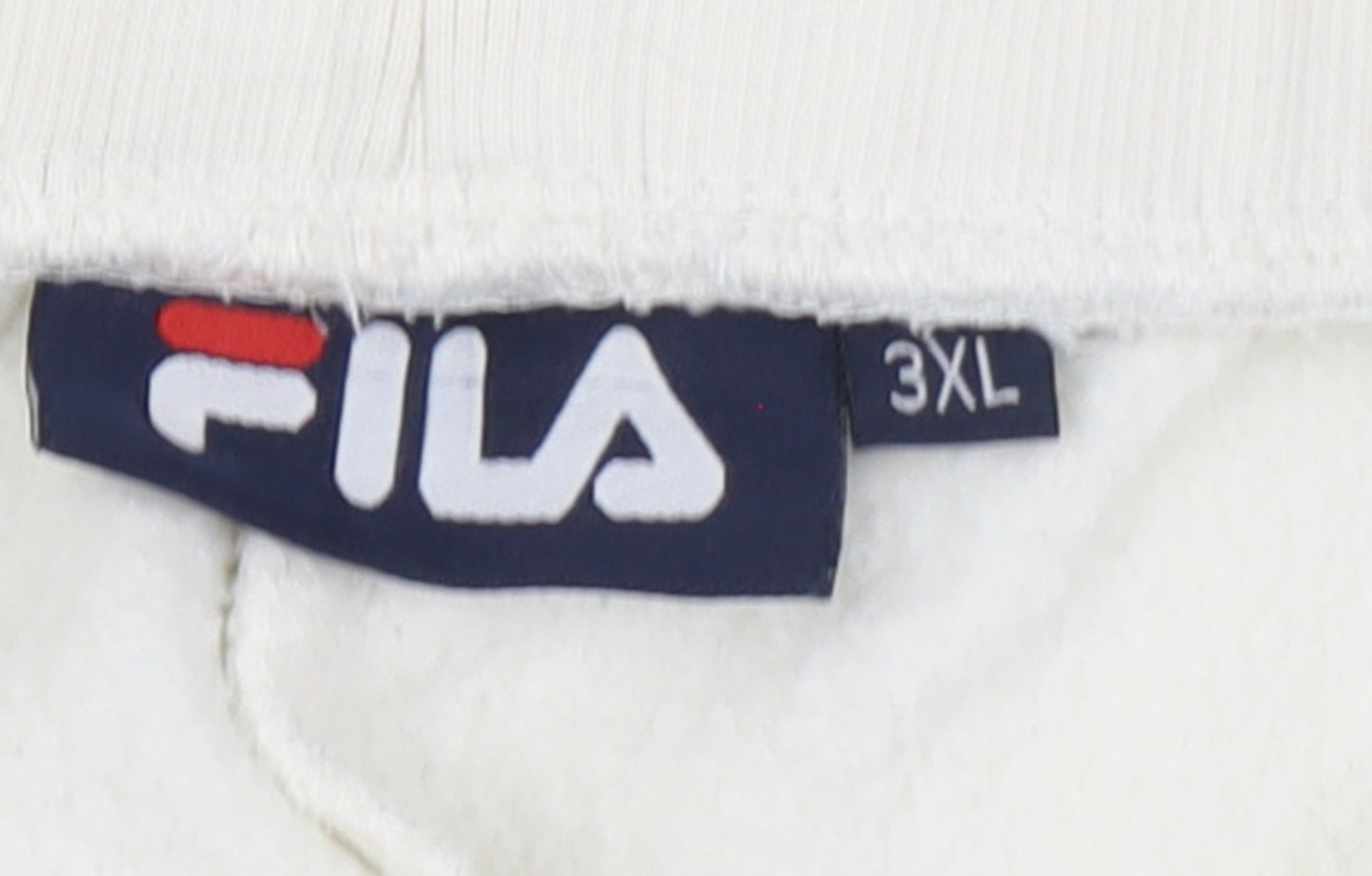 Fila Women's White 3XL Sweatpants with Black Stripe Detail