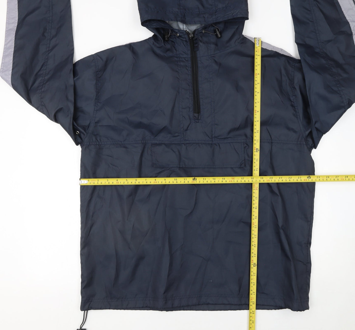 Disciple Men's Blue L Anorak Hooded Windproof Lightweight Jacket