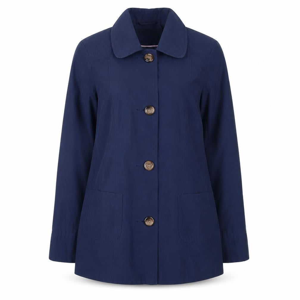 BHS Women Blue Petite Size 8 Cotton Blend Button Jacket