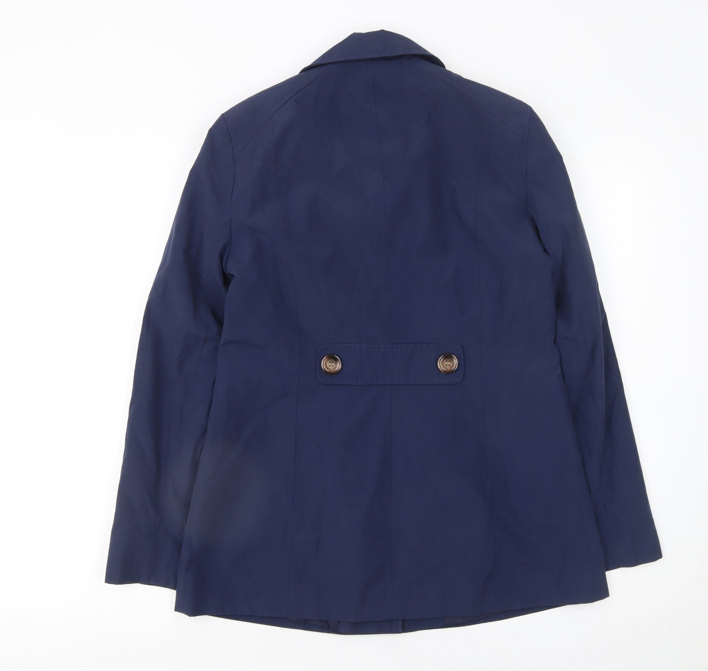 BHS Women Blue Petite Size 8 Cotton Blend Button Jacket