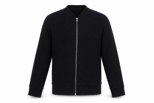 Next Men's Black Medium Basic Jacket 100% Cotton Zip Up Casual Bomber