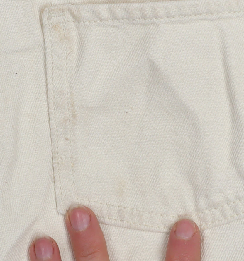 Denim Co Girls Ivory Floral Embroidered Hot Pants Shorts 9-10 Years