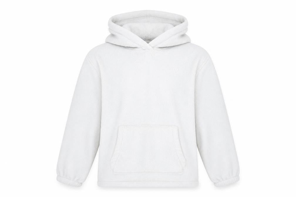 FatFace Girls White Fleece Pullover Hoodie 12-13 Years Hooded Jumper
