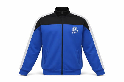 DFND Men’s Blue Black Track Jacket Size S Polyester Full Zip