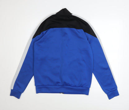 DFND Men’s Blue Black Track Jacket Size S Polyester Full Zip