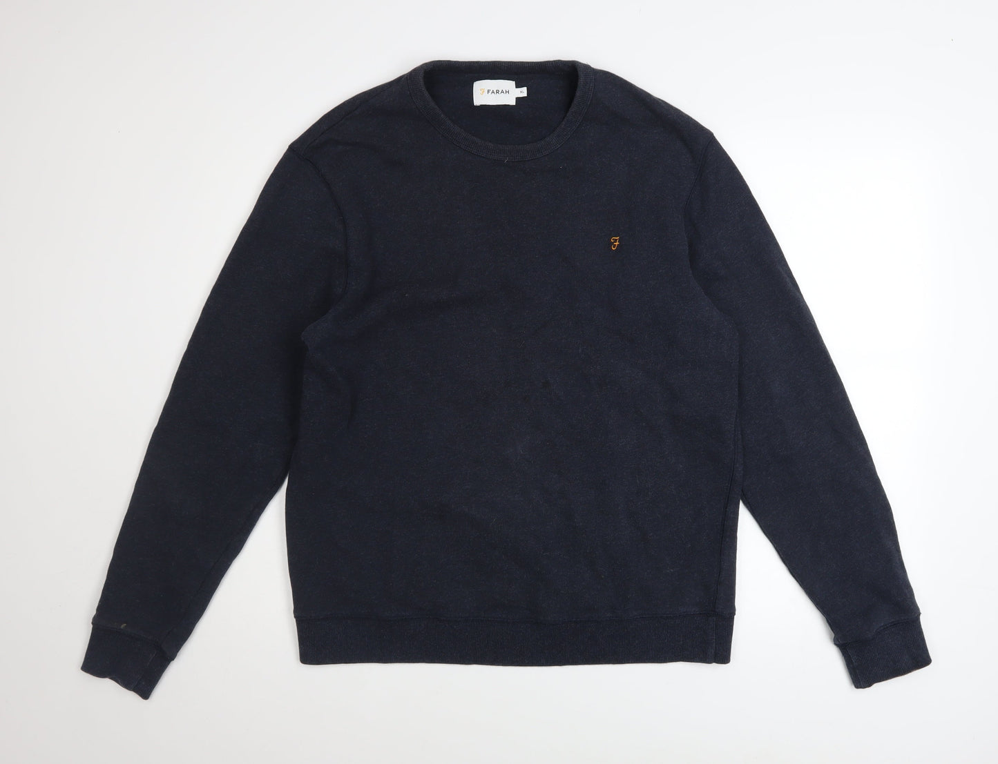 Farah Men's Navy Blue XL Cotton Crew Neck Pullover Sweatshirt