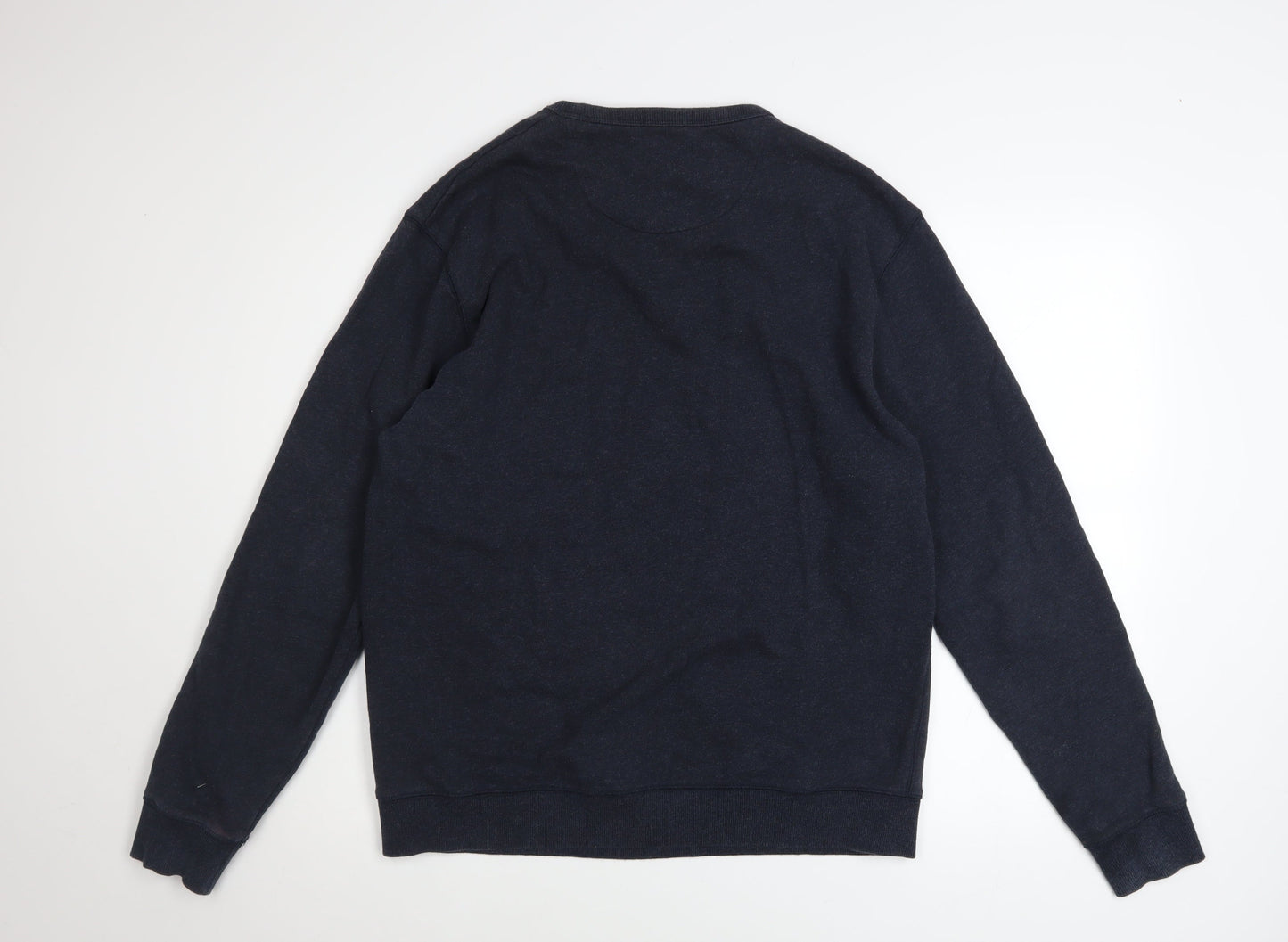 Farah Men's Navy Blue XL Cotton Crew Neck Pullover Sweatshirt
