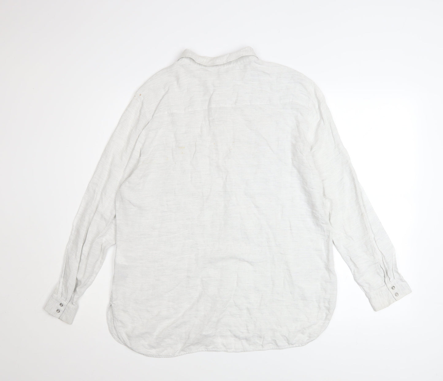 Mint Velvet Women's White Long Sleeve Button-Up Shirt Size 16