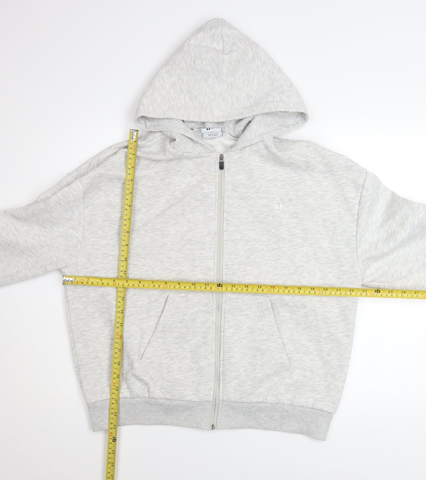 MP Men's Grey Full Zip Hoodie Size M Regular Fit