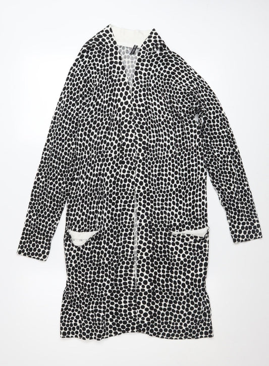 Capsule Women’s Black Polka Dot Longline Cardigan Size 8/10