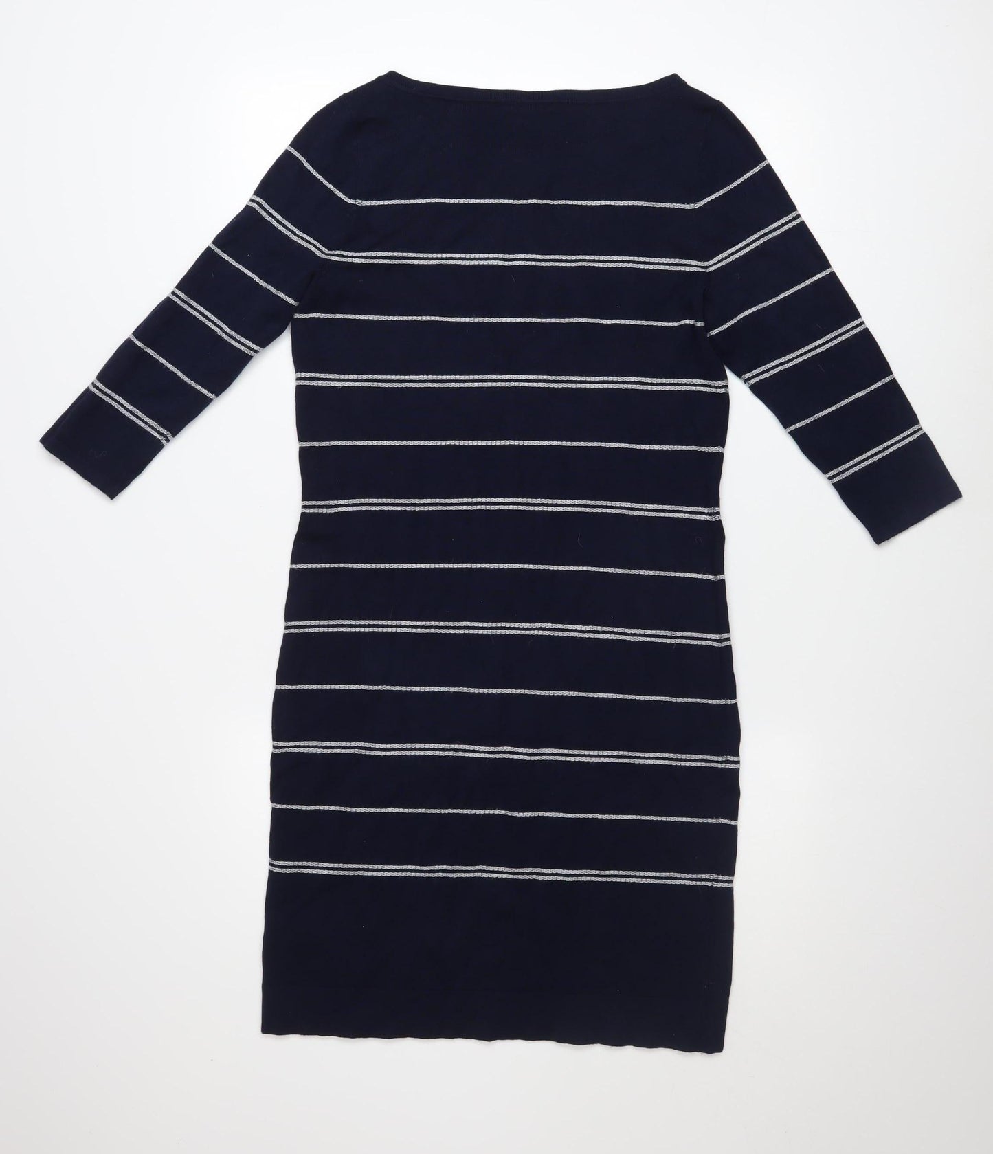 Precis Petite Women's Blue Striped Knit Sheath Dress Size 10