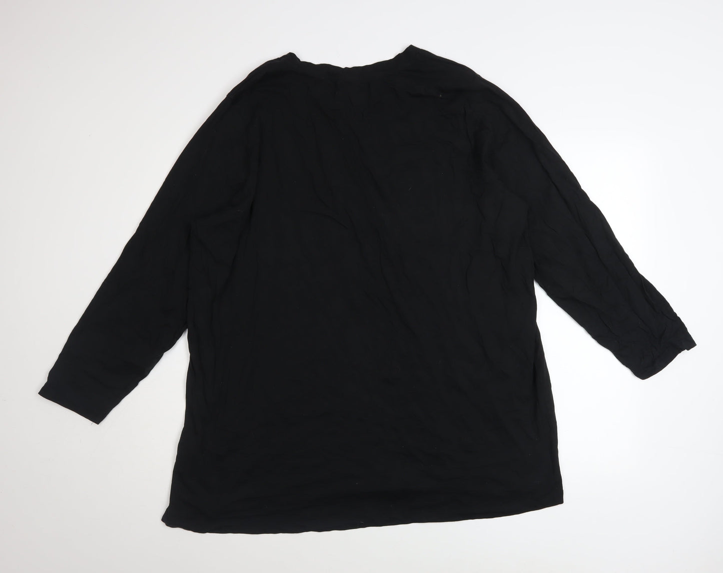 Noisy May Womens Black Long Sleeve College Graphic T-Shirt Size 16