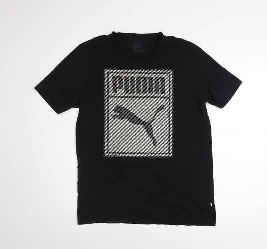 Puma Men's Black Graphic Sports T-Shirt Size M