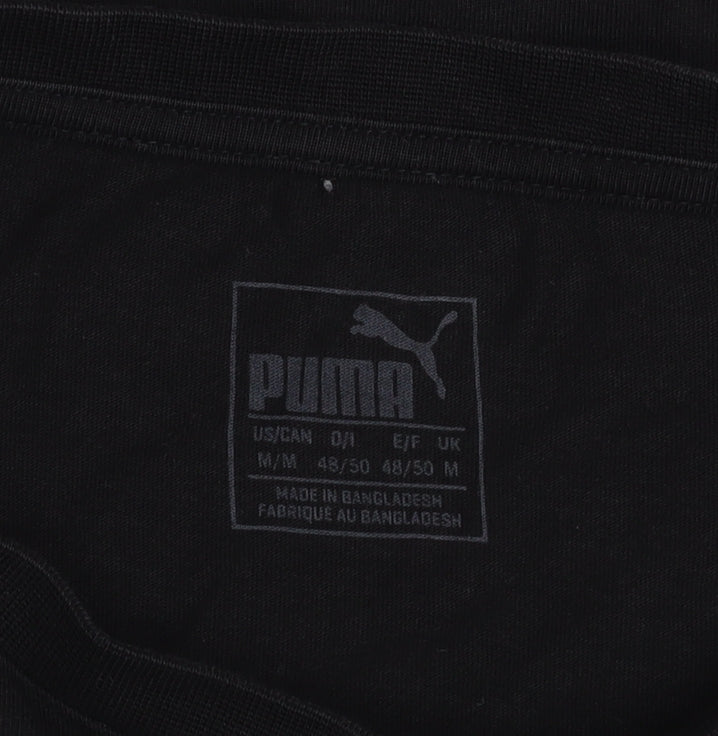 Puma Men's Black Graphic Sports T-Shirt Size M