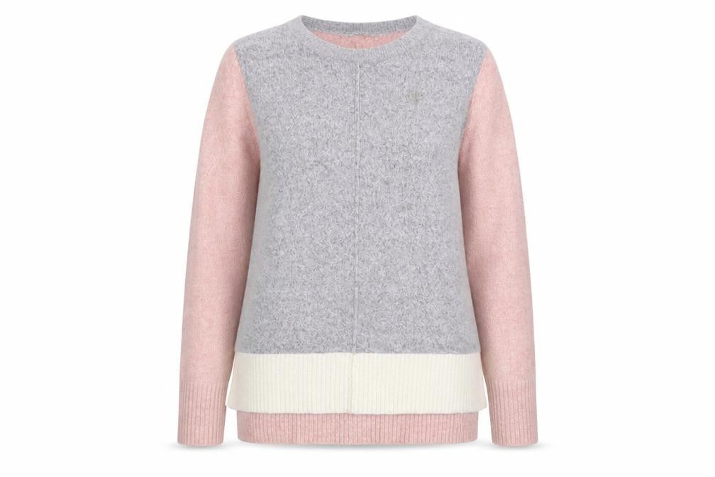 Oasis Womens Multicoloured Knit Crew Neck Pullover Jumper Size S