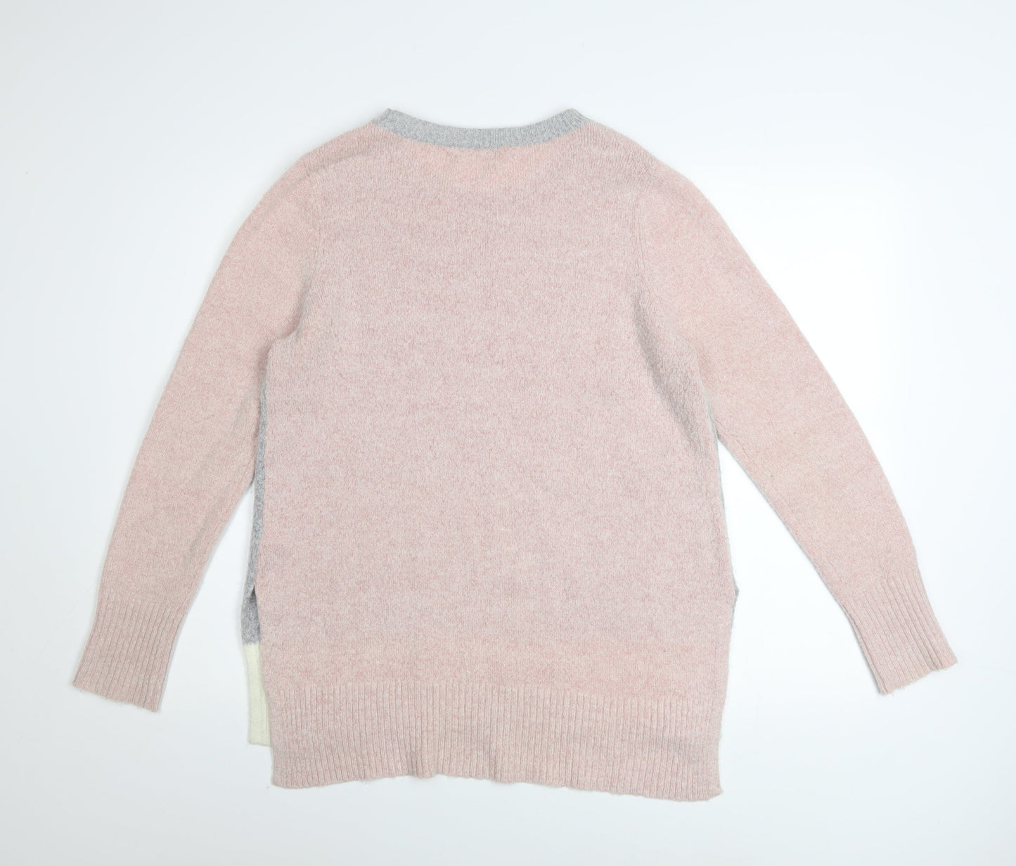 Oasis Womens Multicoloured Knit Crew Neck Pullover Jumper Size S
