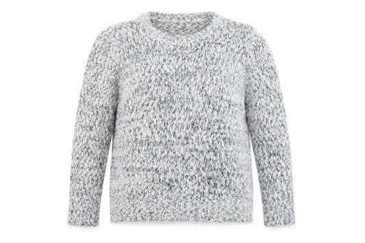 Isle Womens Grey L Chunky Knit Pullover Jumper Long Sleeve