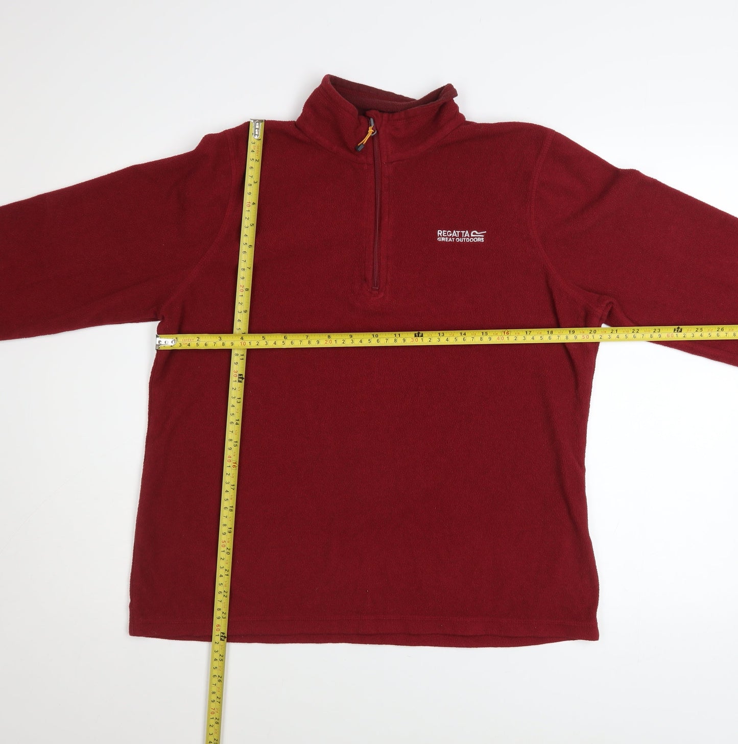 Regatta Womens Red Fleece 1/4 Zip Pullover Sweatshirt UK 14