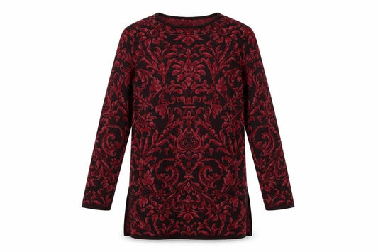 Marks & Spencer Women Red Paisley Knit Shift Dress Size 8