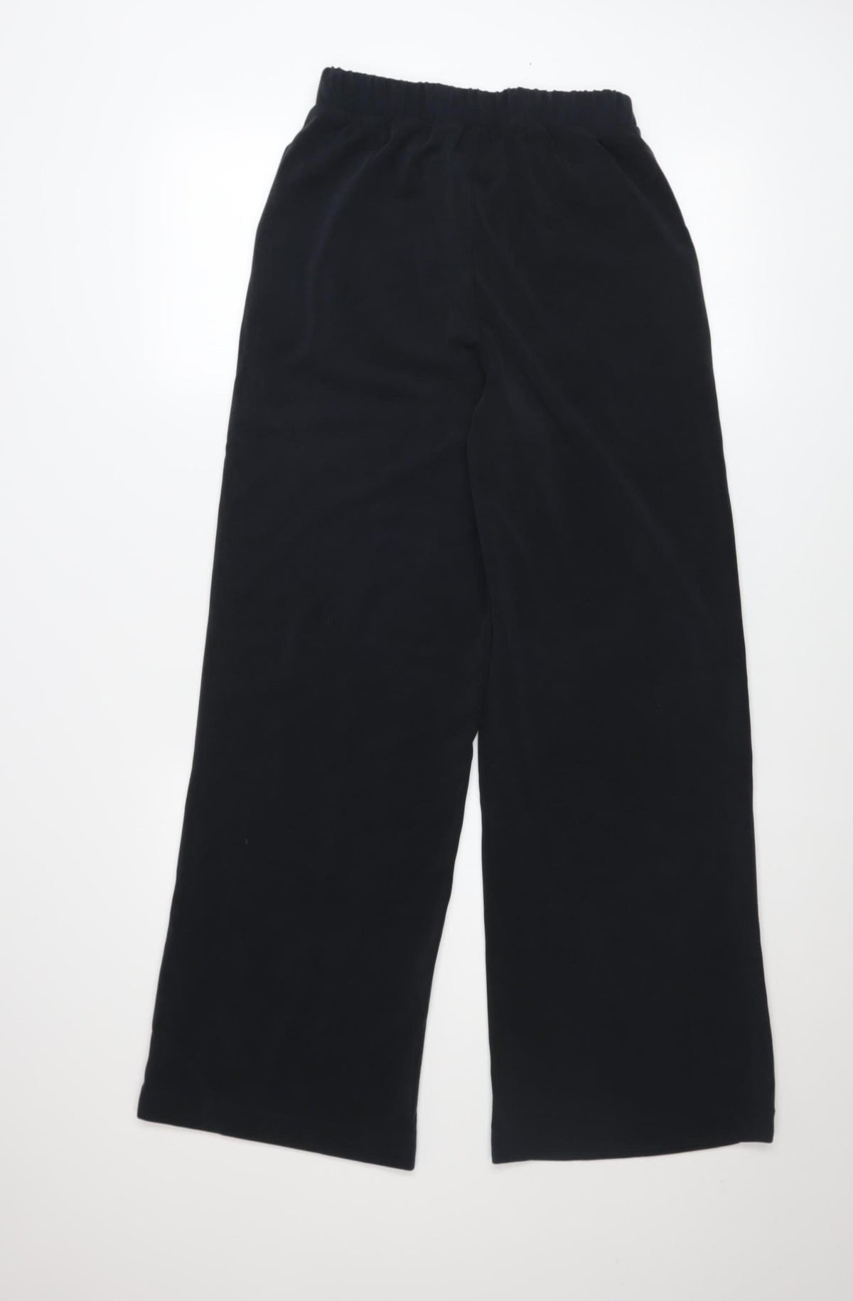 Parfois Womens Black Wide-Leg Modal Blend Elastic Waist Trousers XS