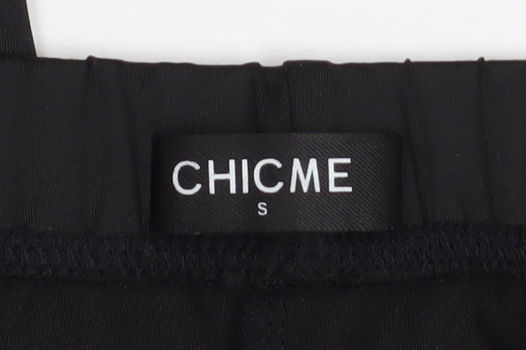 CHICME Women's Black Embroidered Lace Panel Stretch Leggings Size S