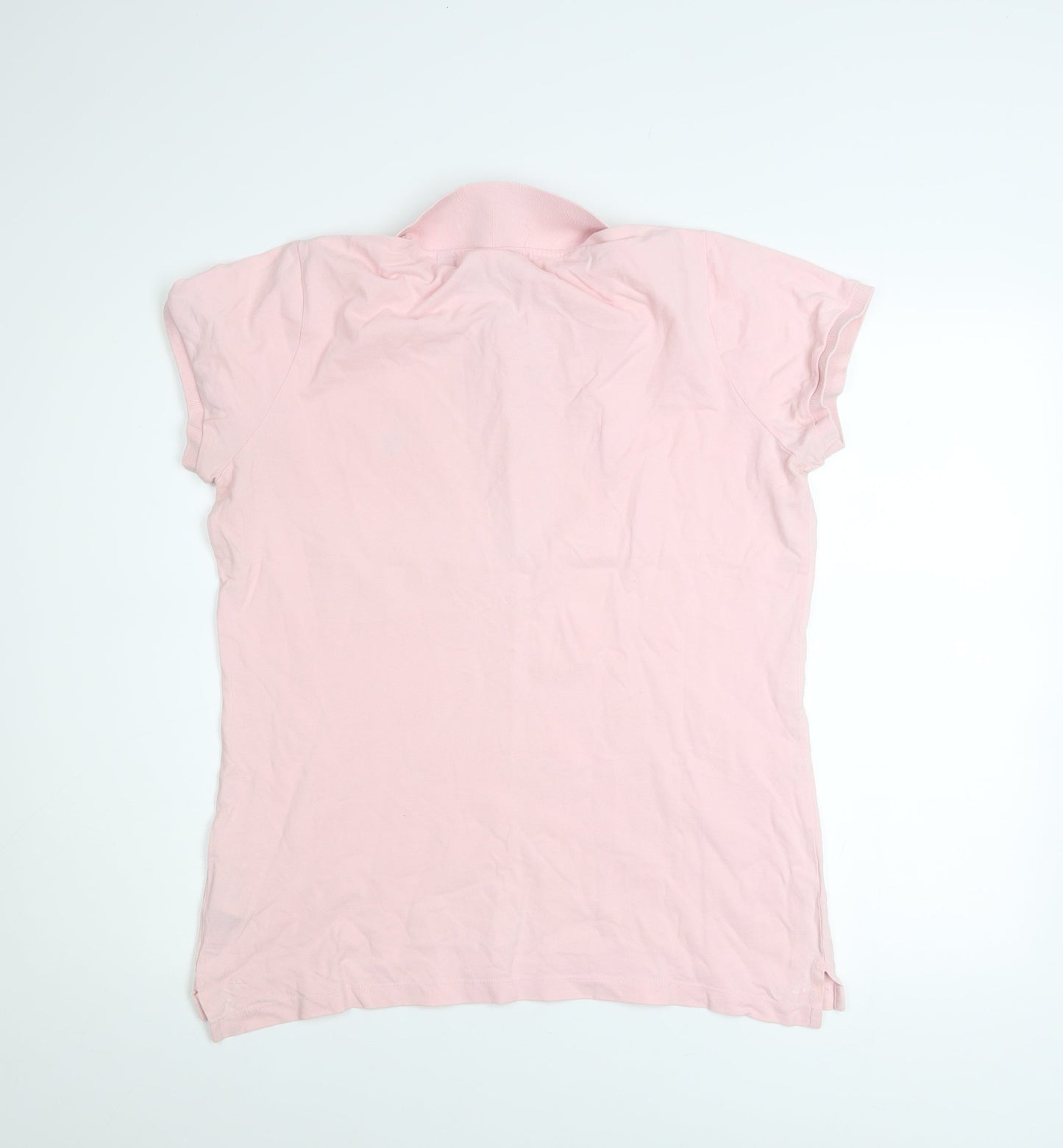GANT Men's Pink Cotton Short Sleeve Polo Shirt Size L