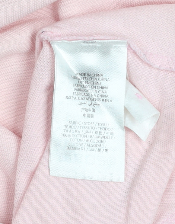 GANT Men's Pink Cotton Short Sleeve Polo Shirt Size L