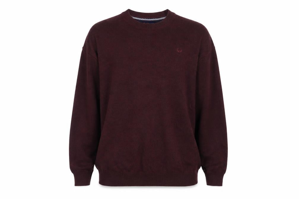 Zazzi Men’s Red Wool Blend Crew Neck Jumper L Classic Fit