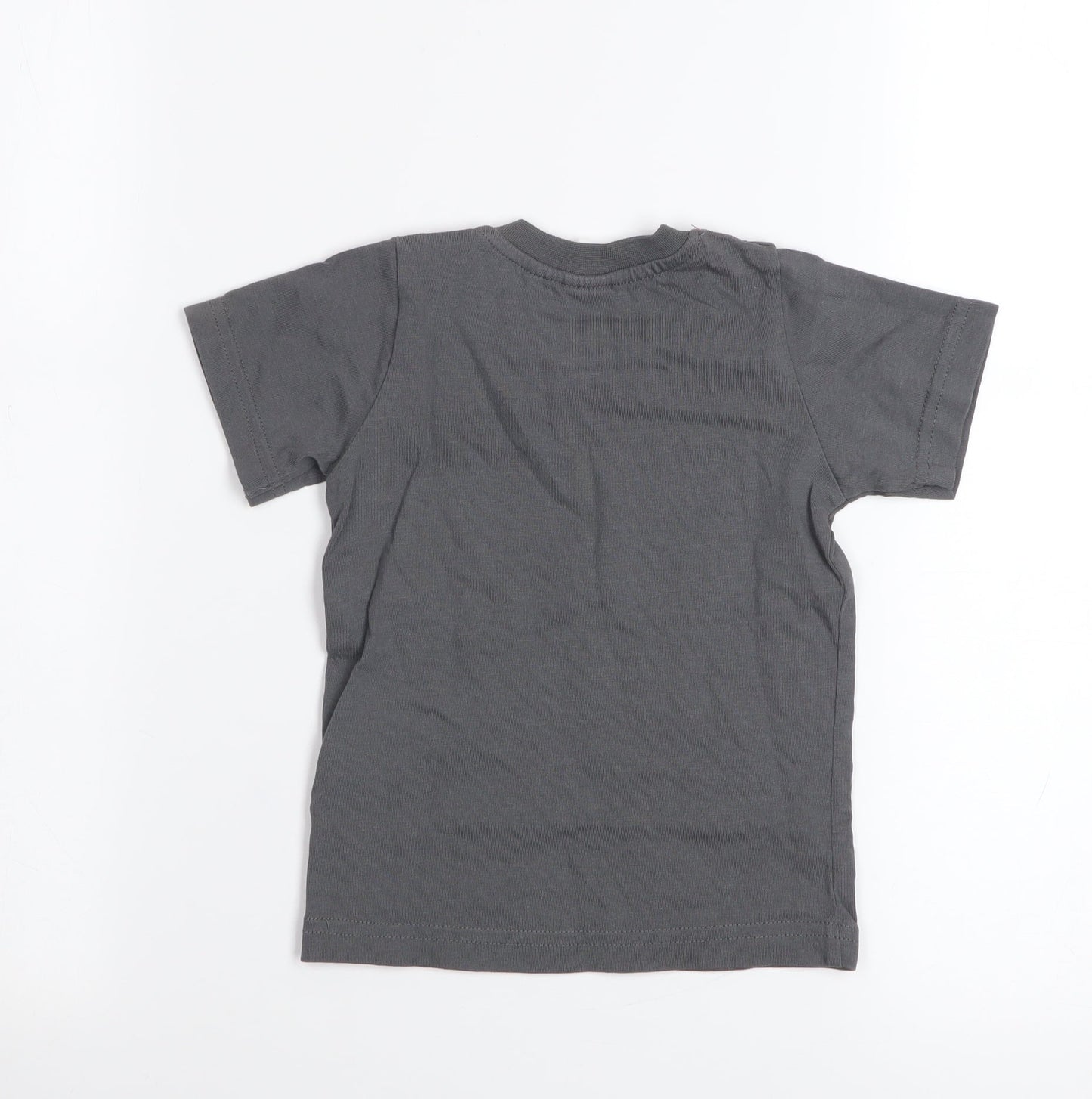 H&M Unisex Baby Grey AC/DC Graphic Print Cotton T-Shirt 9-12 Months