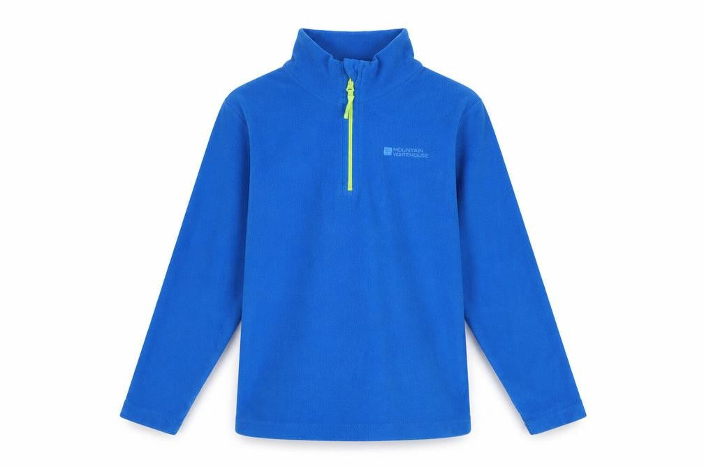 Mountain Warehouse Boys Blue Fleece 1/4 Zip Pullover Sweatshirt 9-10 Years