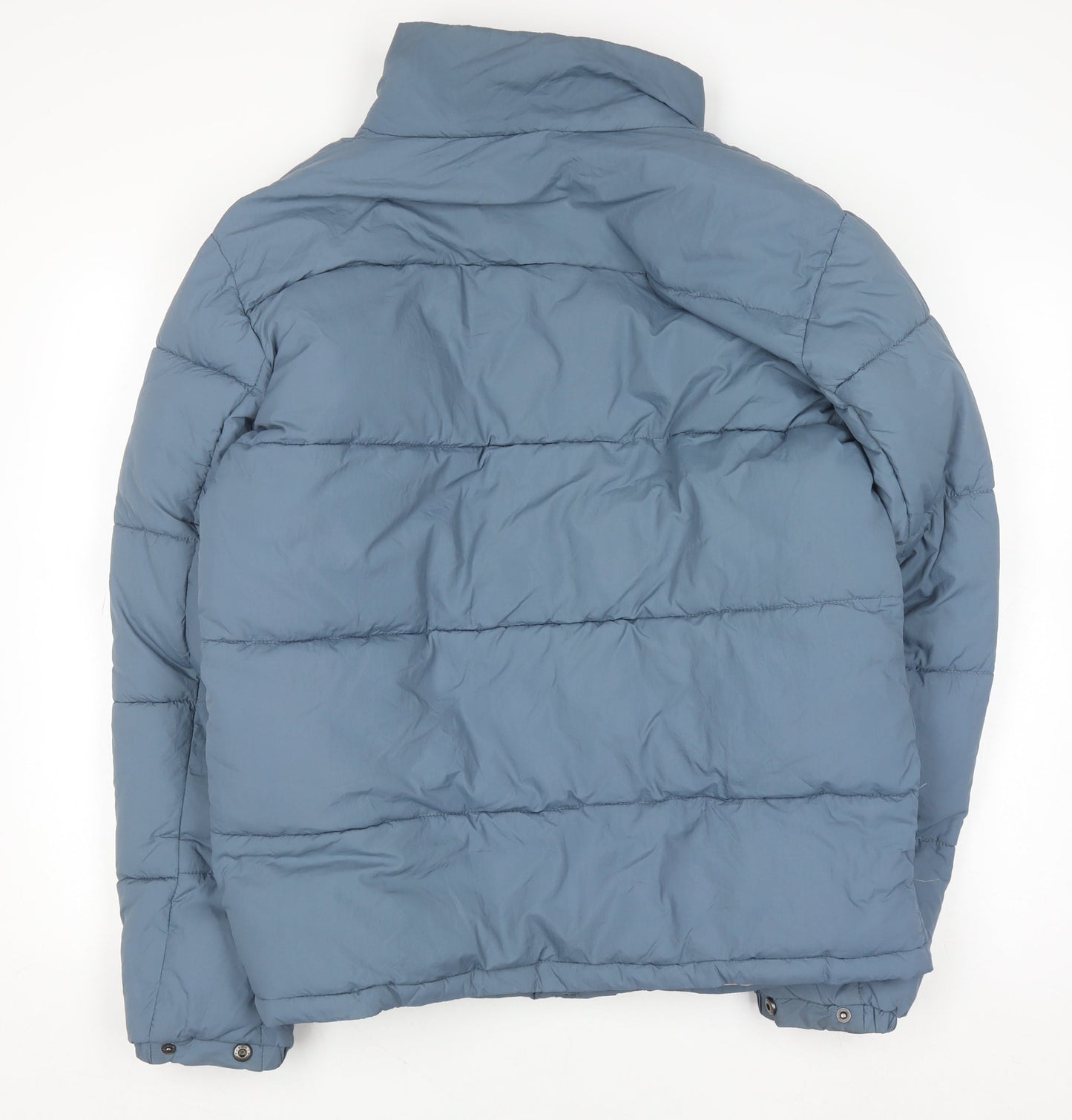 EASY Women Blue Puffer Jacket M Polyamide Polyester Lined Winter Coat