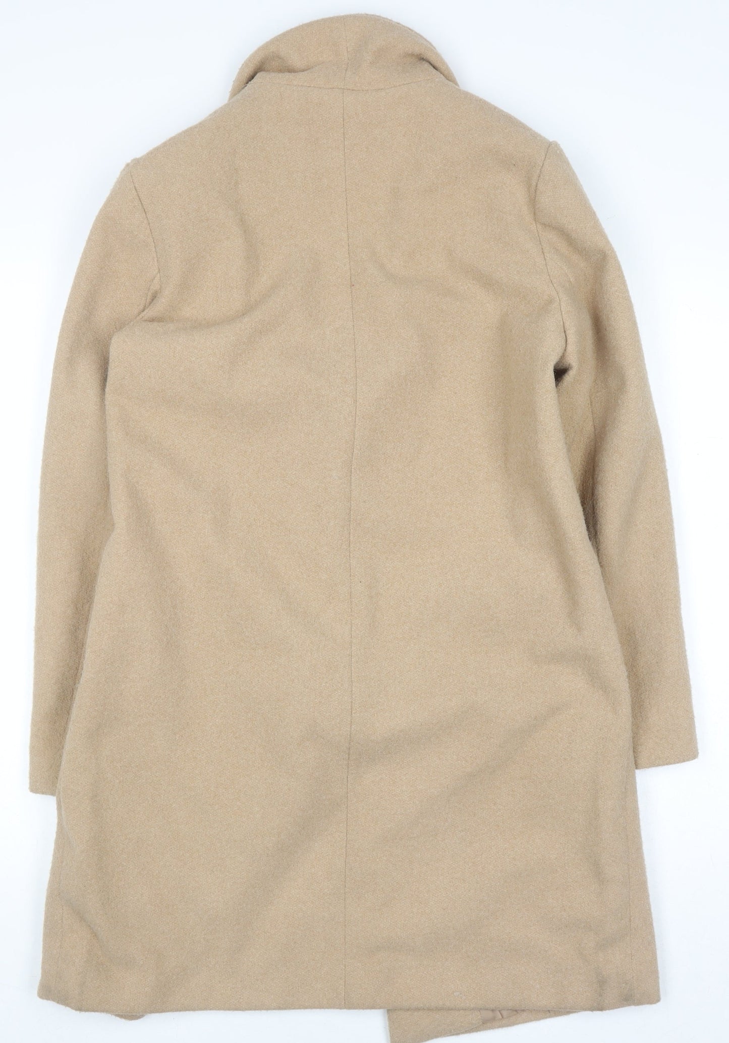 New Look Petite Women's Beige Mid-Length Overcoat Size 8
