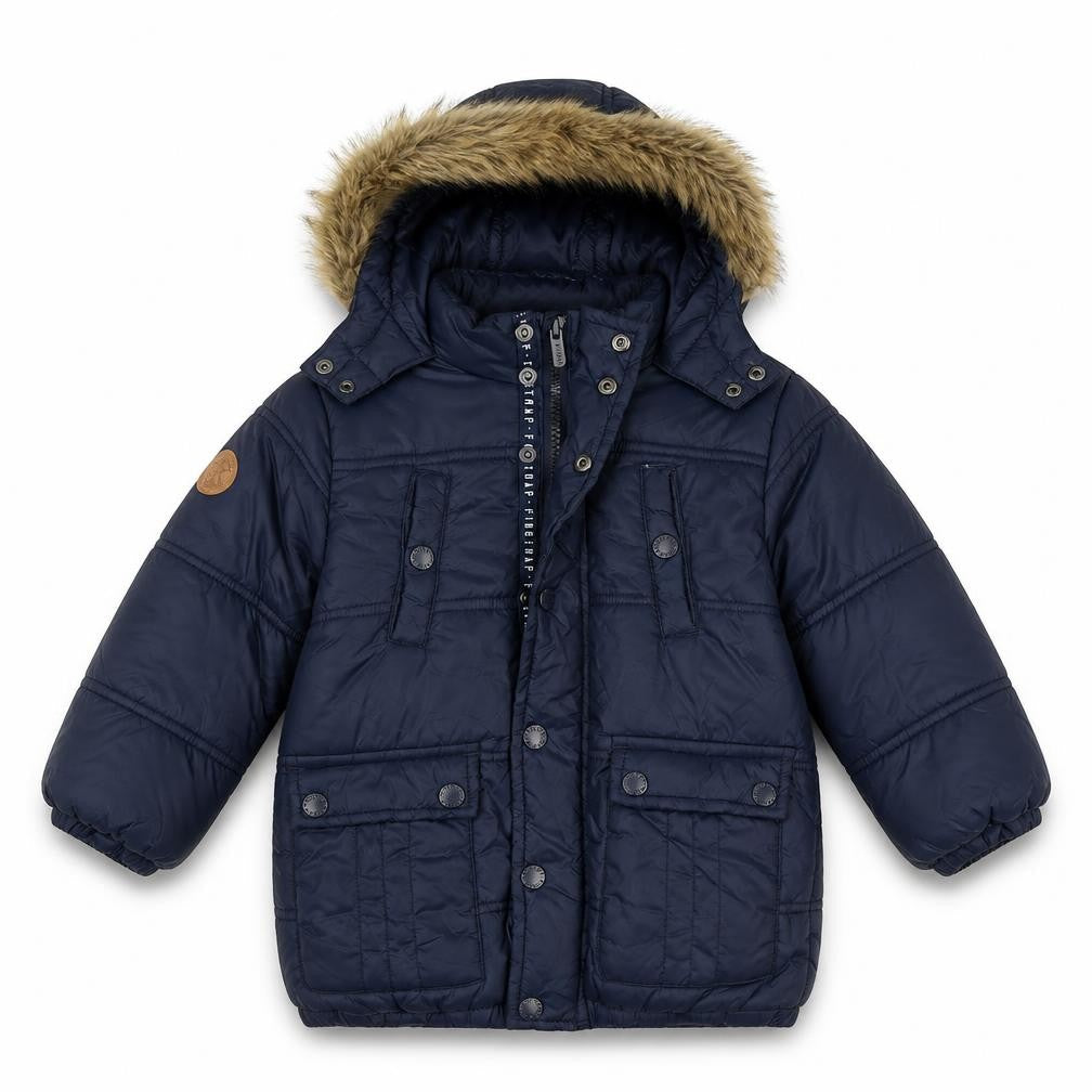 Firetrap Unisex Baby Blue Hooded Puffer Jacket 18-24 Months Winter Coat