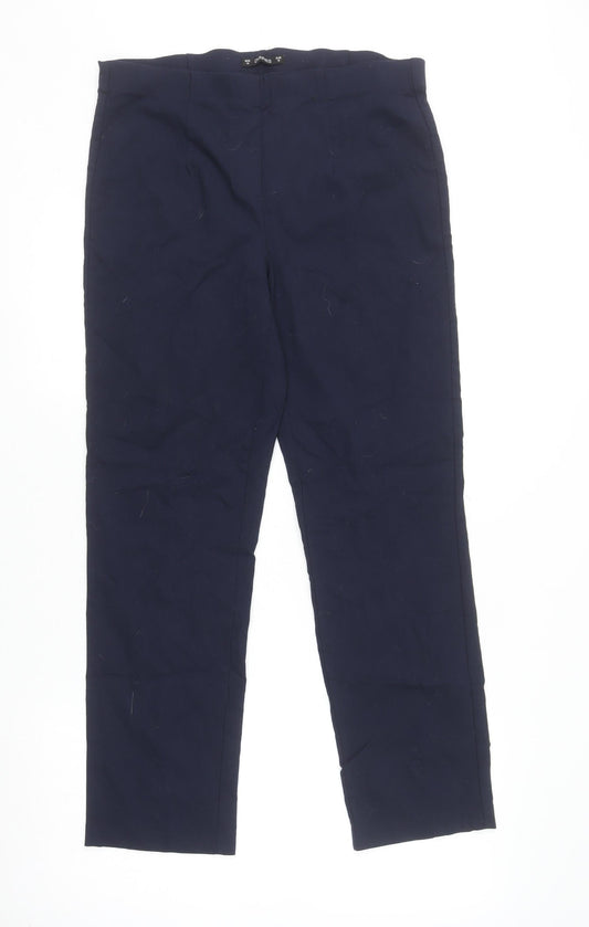 Dunnes Women’s Blue Stretch Straight Leg Trousers Size M